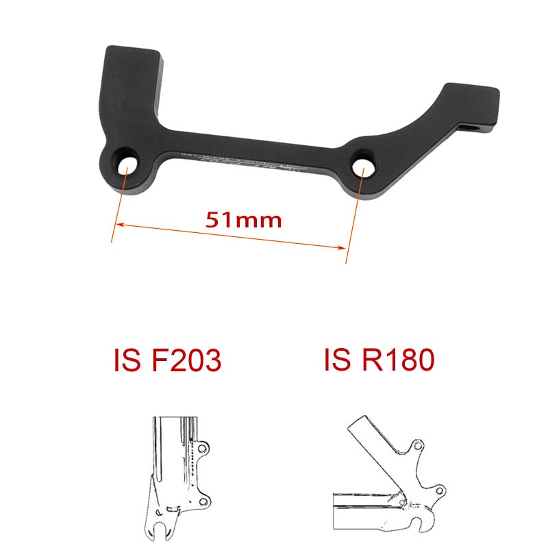 JooFn Disc Brake Caliper Mount Adapter IS Front 203mm Rear 180mm - Image 5